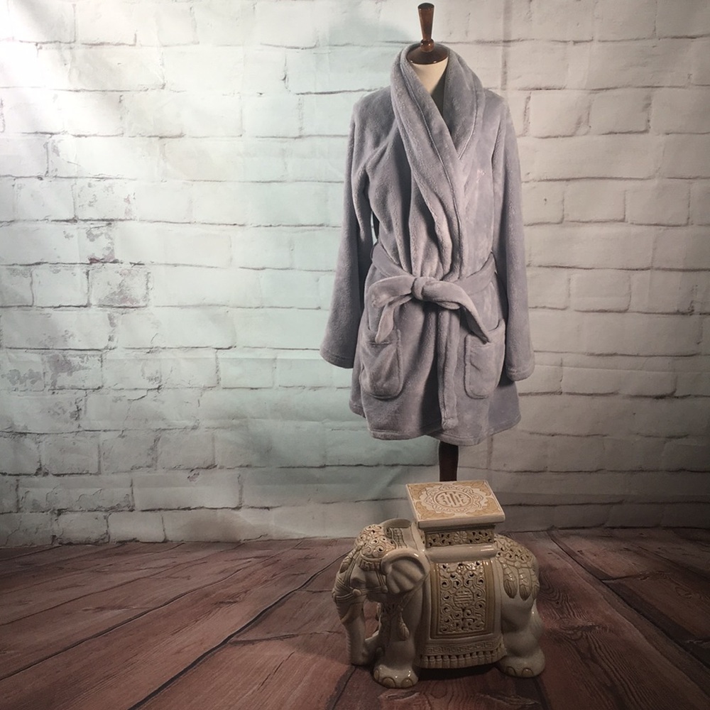 Victoria's Secret Plush Robe in Baby Blue